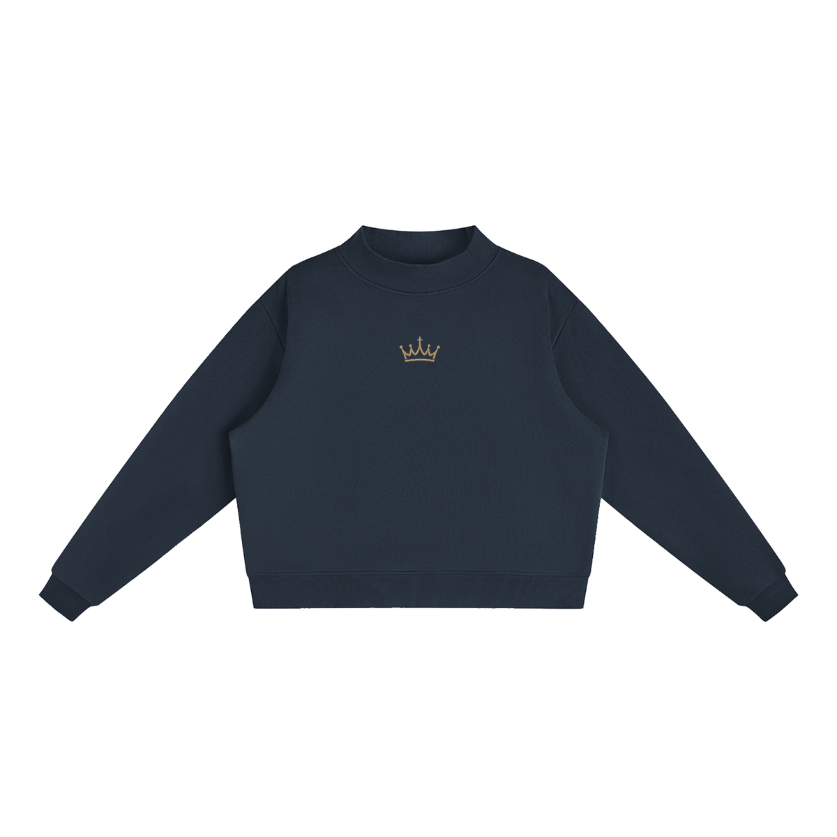 FLEECE MOCK-NECK CREW