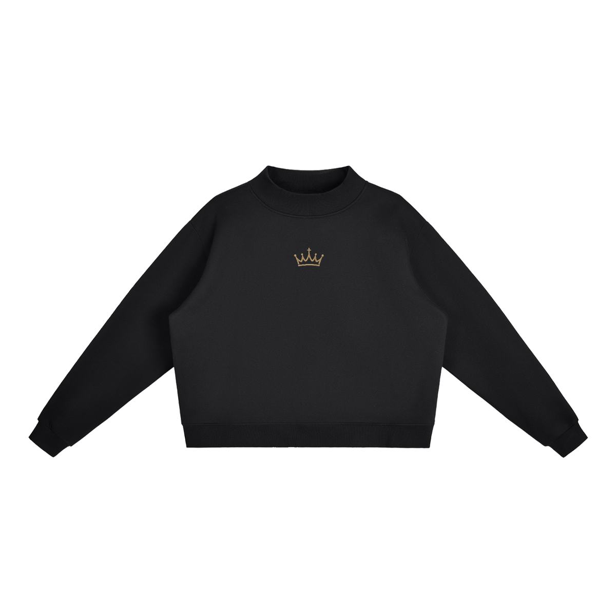 FLEECE MOCK-NECK CREW